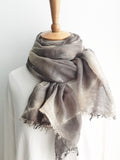 Momentlover Vintage Tie-Dyed Fringed Scarf