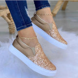 themeisles - Black Casual Patchwork Round Comfortable Flats Shoes