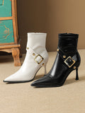 Momentlover Split-Joint Pointed-Toe Pumps Boots