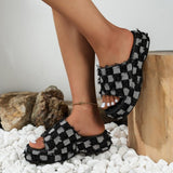 themeisles - Black Casual Patchwork Round Comfortable Shoes