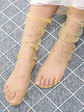 momentlover Diamond-Encrusted Perspective Mesh Star Stocking