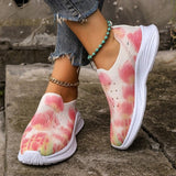 themeisles - Pink Casual Sportswear Daily Patchwork Tie-dye Round Mesh Breathable Comfortable Out Door Shoes