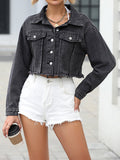 Long Sleeves Fringed Pockets Split-Joint Lapel Jackets