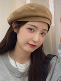 Momentlover Casual Simple Woolen 5 Colors Beret Hat