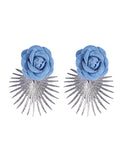 Momentlover Geometric Flower Shape Drop Earrings