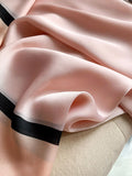 Momentlover Urban Bow-Embellished Printed Contrast Color Shawl