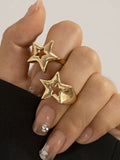 Normcore Adjustable Hollow Star Shape Rings Accessories