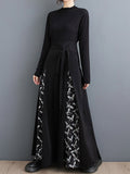 Momentlover Tied Waist Split-Joint Printed Pleated High Waisted A-Line Skirts