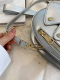 Momentlover Zipper Split-Joint Heart Shape Handbags Crossbody Bags Bags