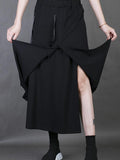 Momentlover Plain Multi-Layer Cropped Skirt