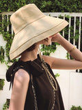 Momentlover Casual Solid Sun-Protection Large Wide Brim Bucket Hat