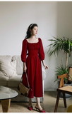 - Retro red three quarter sleeve dress  GEU1547