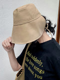 Momentlover Going Out Solid Color Sun Protection Fisherman Hat