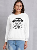 Momentlover Letter Graphic Round Neck Sweatshirt