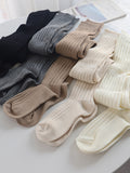 momentlover Casual Solid Color Stockings Accessories