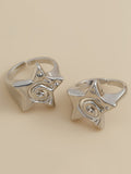 Normcore Hollow Star Shape Rings Accessories