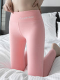 Momentlover Casual Skinny Leg Keep Warm Solid Color Leggings
