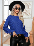 Momentlover Round Neck Drop Shoulder Sweater