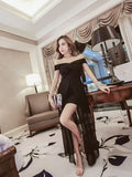 Momentlover Loose Pleated Solid Color Boat Neck Maxi Dresses