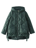 Momentlover Original Solid Hooded Cotton-Padded Coat