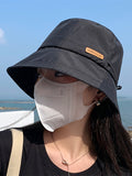 Momentlover Wide Side Lace-Up Sun-Protection Hats&Caps Fisherman Hat