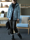 Momentlover Original Solid Hooded Cotton-Padded Coat