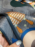 Momentlover Vintage Silk Imitation Printed Scarf
