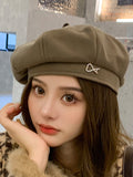 Momentlover Rhine Stones Dome Beret Hat