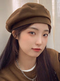 Momentlover Casual Simple Woolen 5 Colors Beret Hat