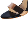 Momentlover Split-Joint Shiny Open Toe Belt Buckle Sandals Pumps Sandals