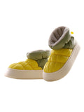 Momentlover Casual Non-Slip Keep Warm Water Velvet Proof Contrast Color Booties
