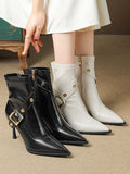 Momentlover Split-Joint Pointed-Toe Pumps Boots