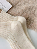 momentlover Pleated Elasticity Contrast Color Socks