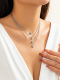 Chains Geometric Layered Necklaces Accessories