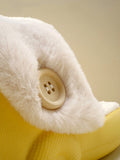 Momentlover Warm Removable Washable Waterproof Thick-Soled Cotton Slippers