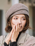 Momentlover Personality Striped&Plaid Beret Hat
