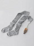 momentlover Casual Solid Color Stockings Accessories