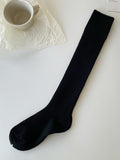 momentlover Casual Wool Keep Warm Solid Color Socks Accessories