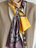 Momentlover Vintage Silk Imitation Printed Scarf