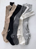 momentlover Casual Solid Color Knitting Stockings Accessories