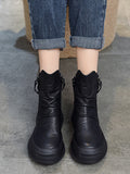 Momentlover Original Irregular Casual Zipper Booties