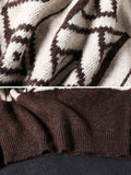 Momentlover Original Print High-Neck Knitting Sweater