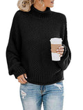 Momentlover Turtleneck Dropped Shoulder Sweater