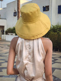 Momentlover Casual Solid Sun-Protection Large Wide Brim Bucket Hat