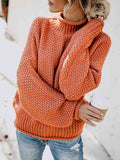 Momentlover Turtleneck Dropped Shoulder Sweater