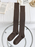 momentlover Casual Skinny Solid Color Stockings Accessories
