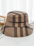 Momentlover Casual Plaid Keep Warm Suede Fisherman Hat