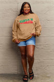 Momentlover Simply Love Full Size SANTA'S FAVORITE Round Neck Sweatshirt