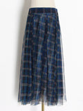 Momentlover Plaid High-Waisted Loose Irregularity Skirts Bottoms