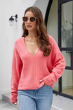 Momentlover V-Neck Center Seam Sweater